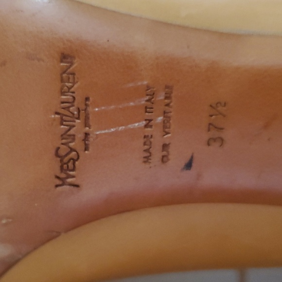 Yves Saint Laurent | Tan Leather Fringed Pumps Sz 37 1/2 - Picture 10 of 10